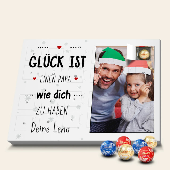 Personalisierter Lindor Adventskalender "Papa"