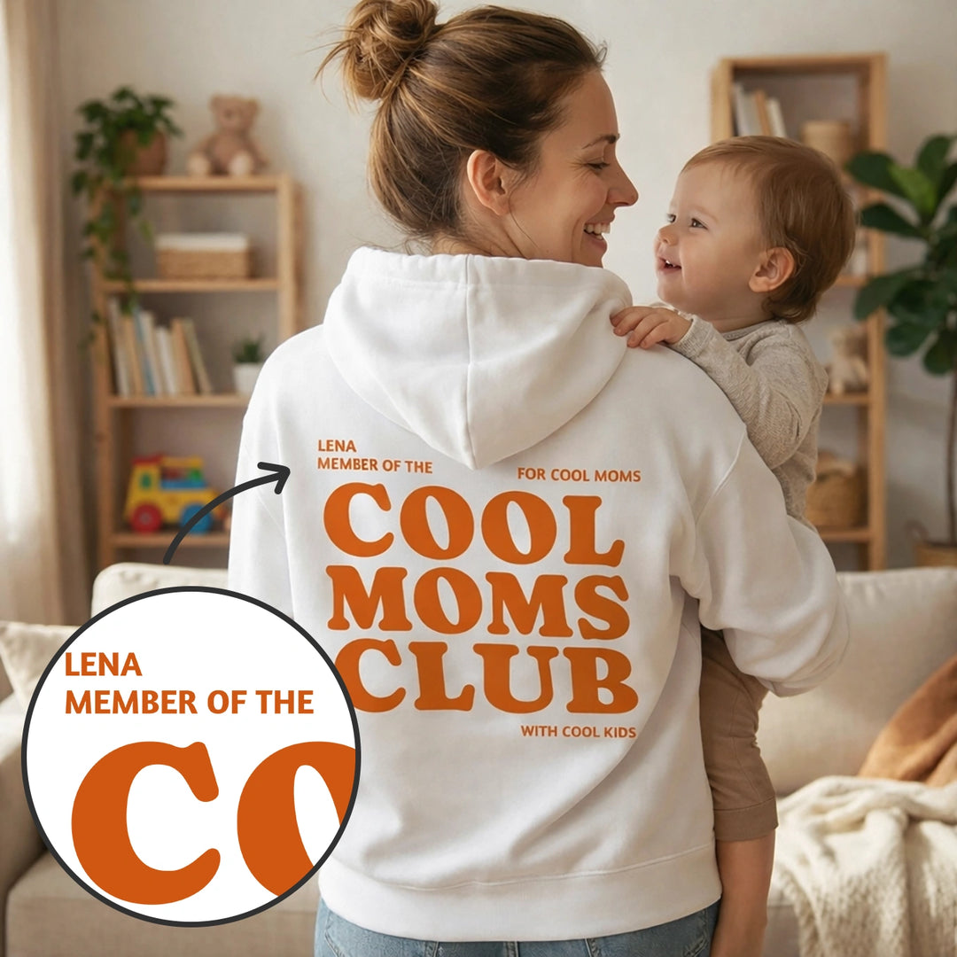 Personalisierter Hoodie "Cool Moms Club"
