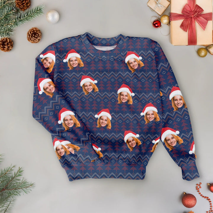 Personalisierter Ugly Christmas Sweater "Tannenbaum"