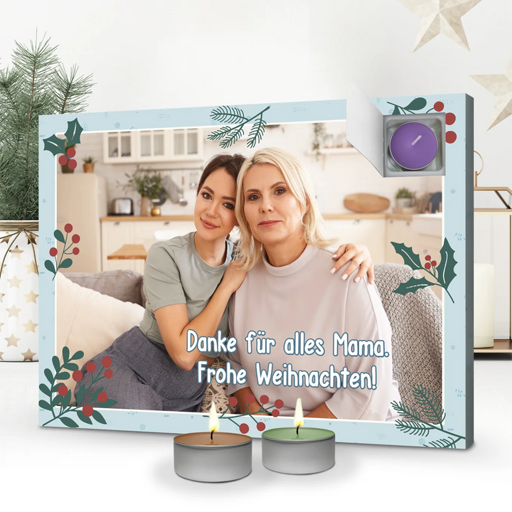 Personalisierter Duftkerzen Adventskalender "Mama"