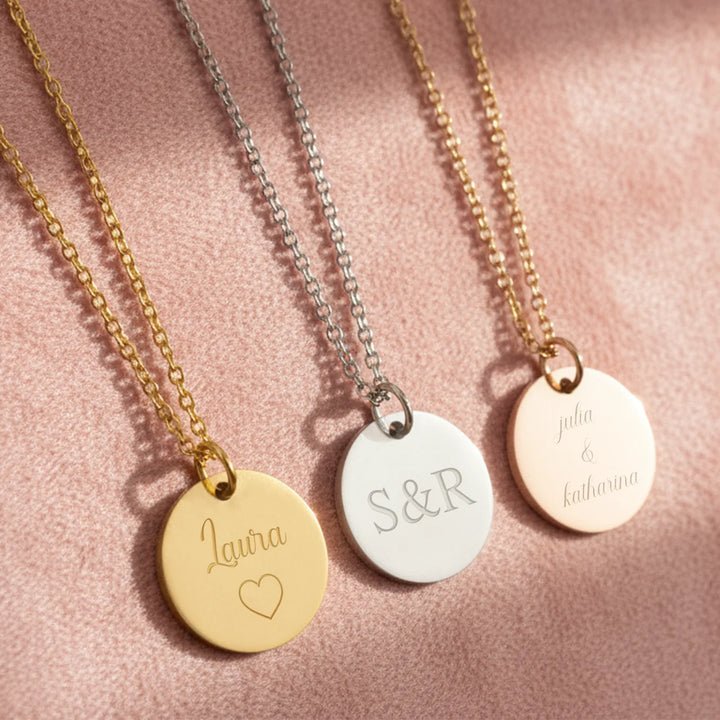 Personalisierte Kette mit Gravur "Besties"