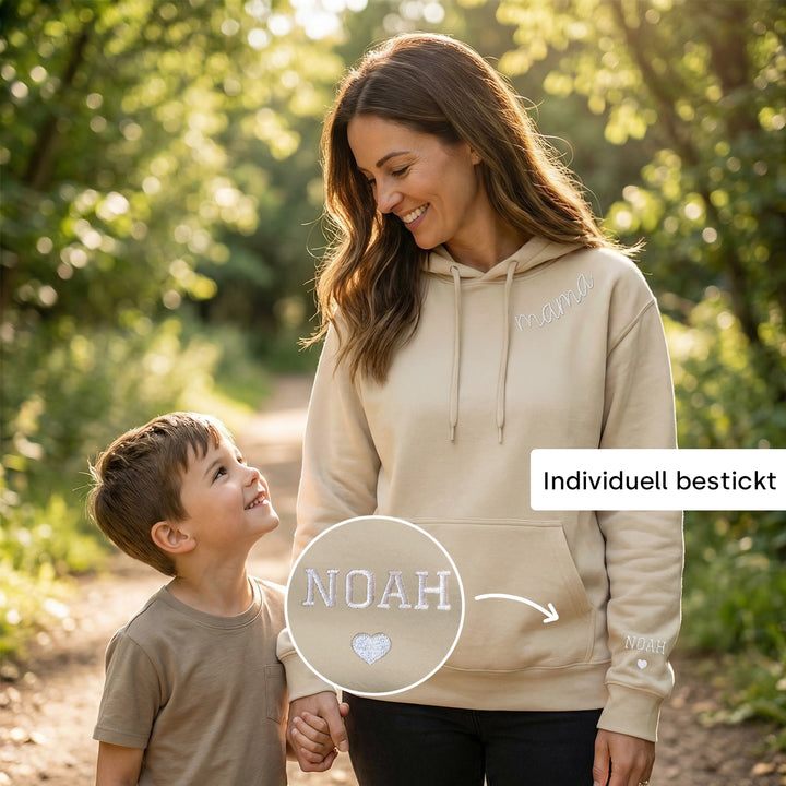 Personalisierter Hoodie bestickt "Für Mama"