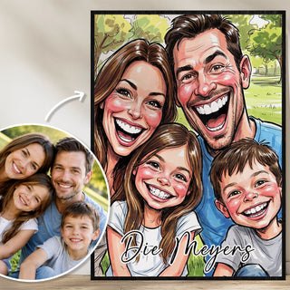 Personalisiertes Poster "Sketch Familie"