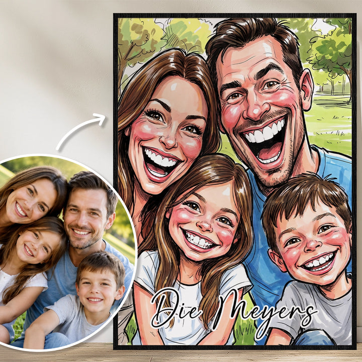 Personalisiertes Poster "Sketch Familie"
