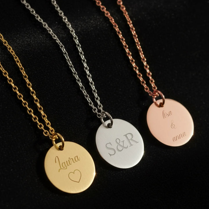 Personalisierte Kette mit Gravur "Besties"