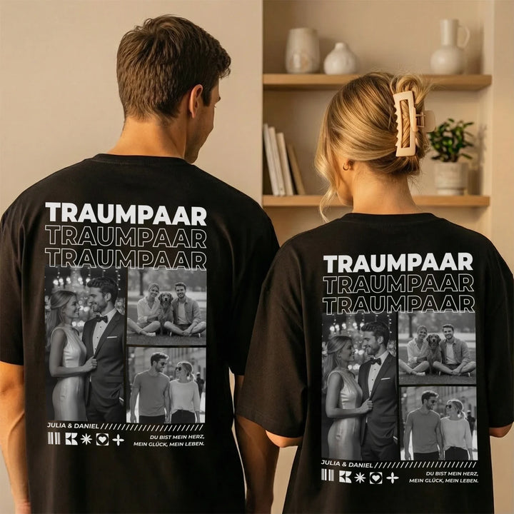 Personalisiertes Oversized T-Shirt "Traumpaar"