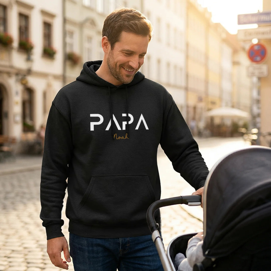 Personalisierter Hoodie “Papa” mit Namen