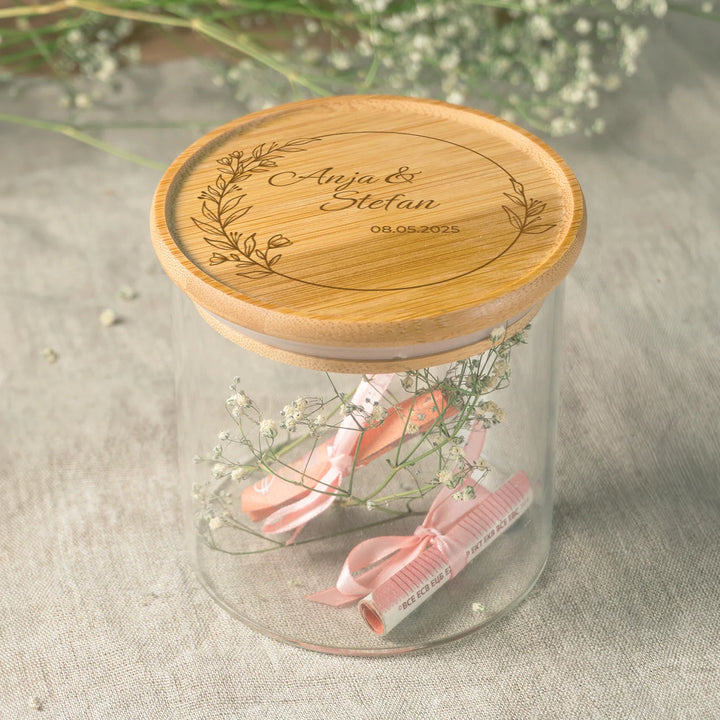 Personalisiertes Vorratsglas "Brautpaar"