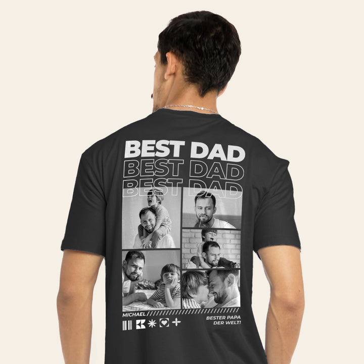 Personalisiertes T-Shirt mit Fotos "Papa"