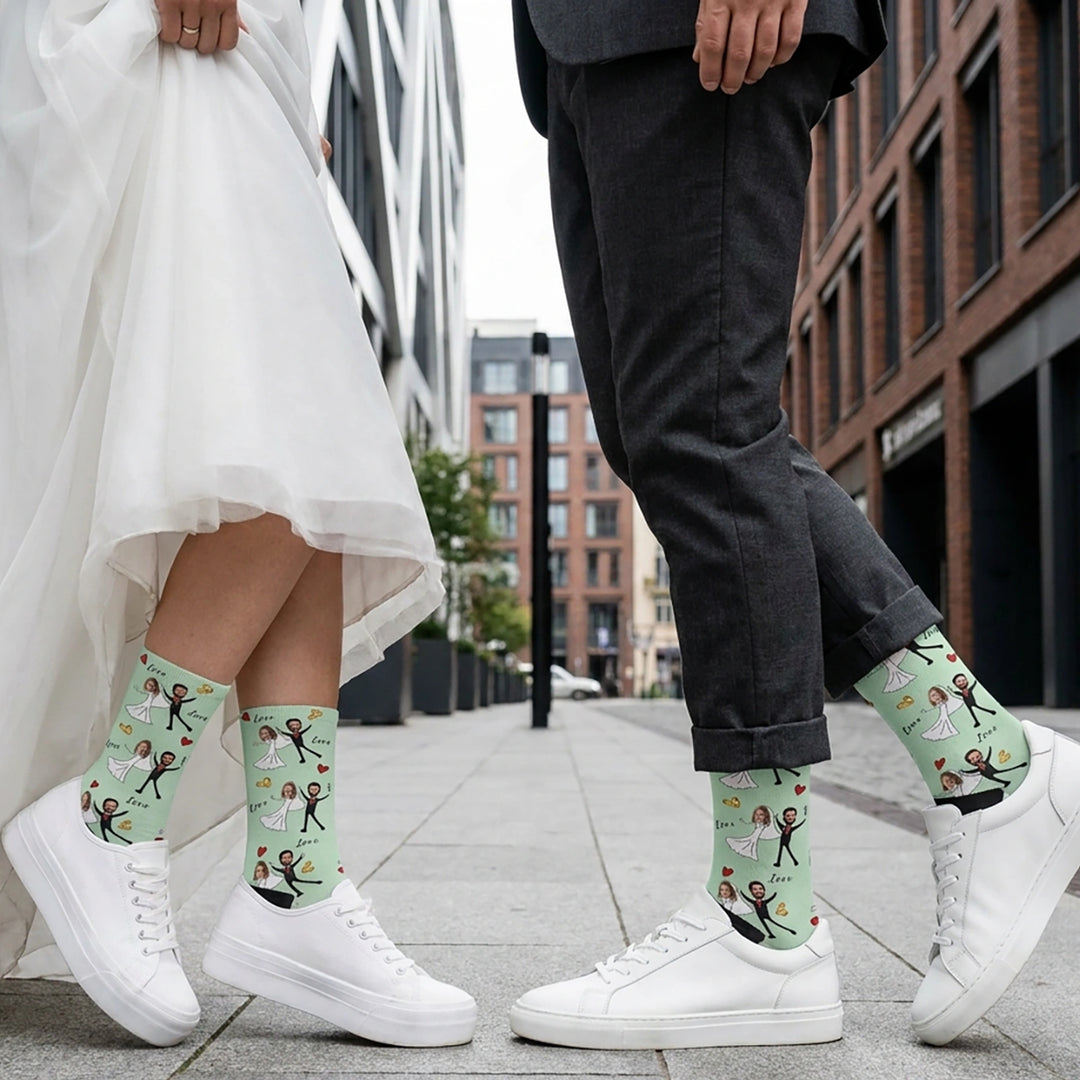 Personalisierte Socken ''Hochzeitspaar''