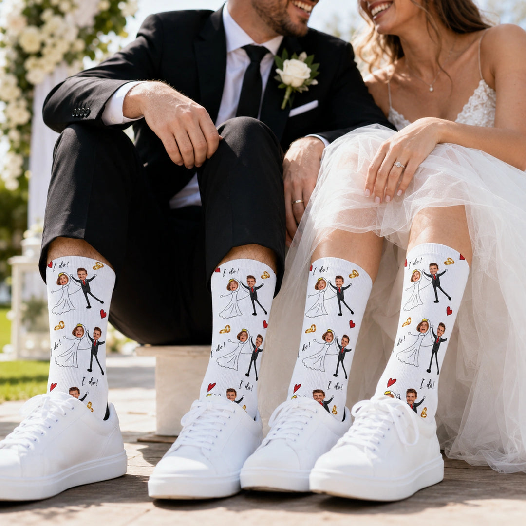 Personalisierte Socken ''Hochzeitspaar''