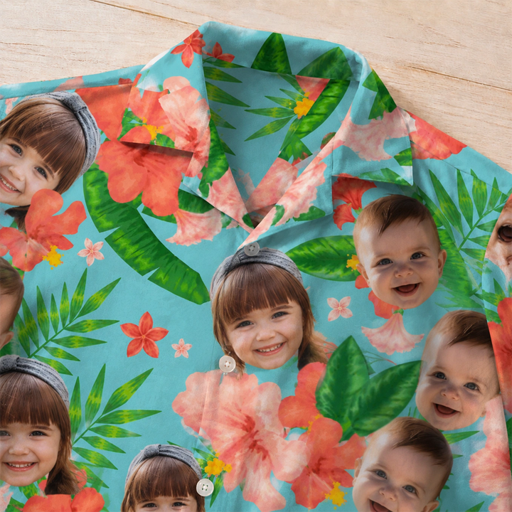 Personalisiertes Hawaii Hemd "Für Papa" mit Fotos