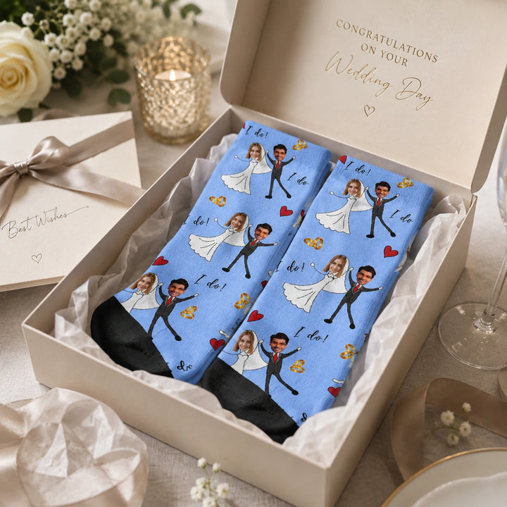Personalisierte Socken ''Hochzeitspaar''