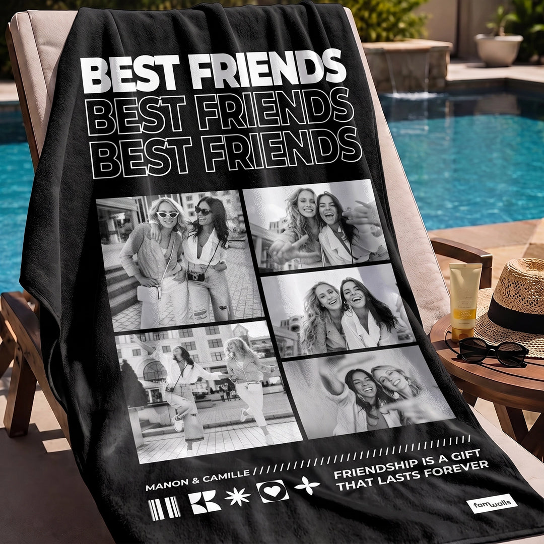 Personalisiertes Badetuch "Besties"