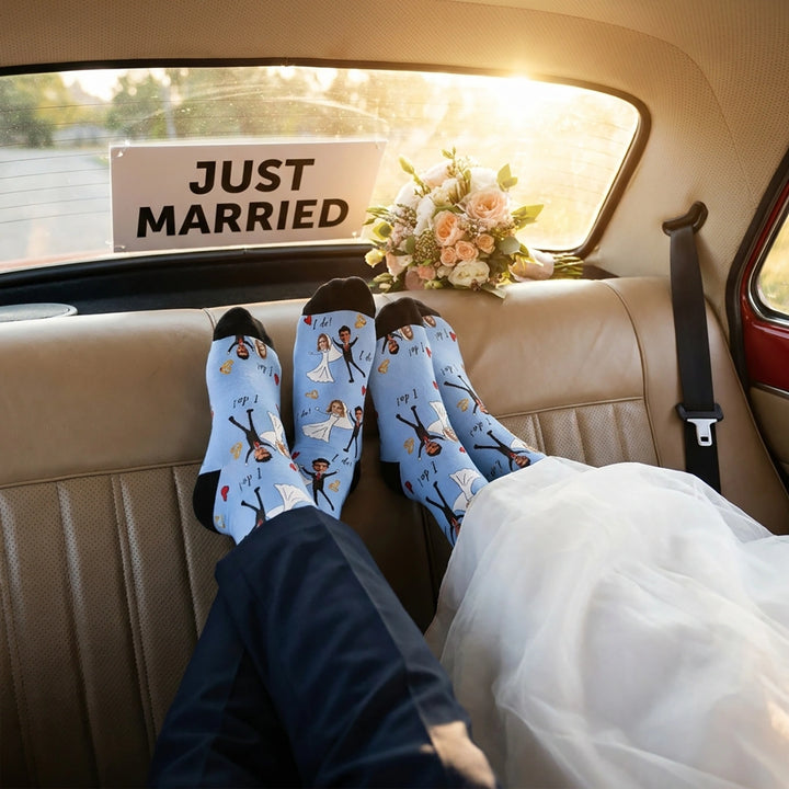 Personalisierte Socken ''Hochzeitspaar''