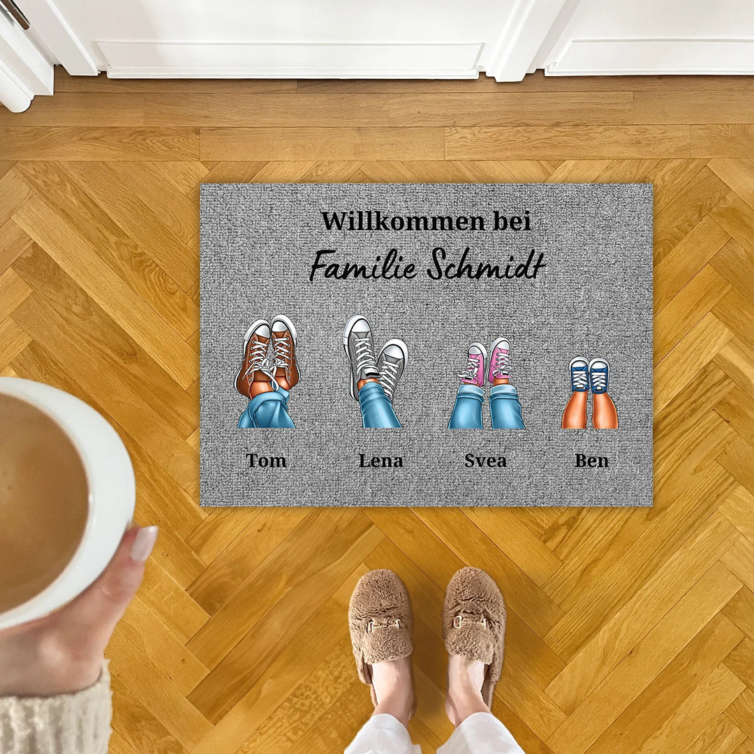 Personalisierte Fußmatte mit Foto und Namen