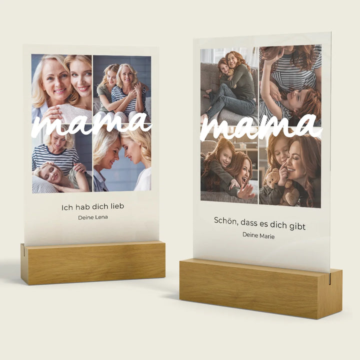 Verre acrylique personnalisé « Maman »