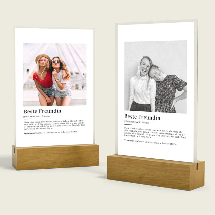 Personalisiertes Acryl-Glas "Beste Freundin Definition"-1