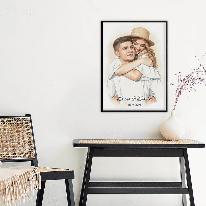 Personalisiertes Poster Aquarell "Euer Foto”