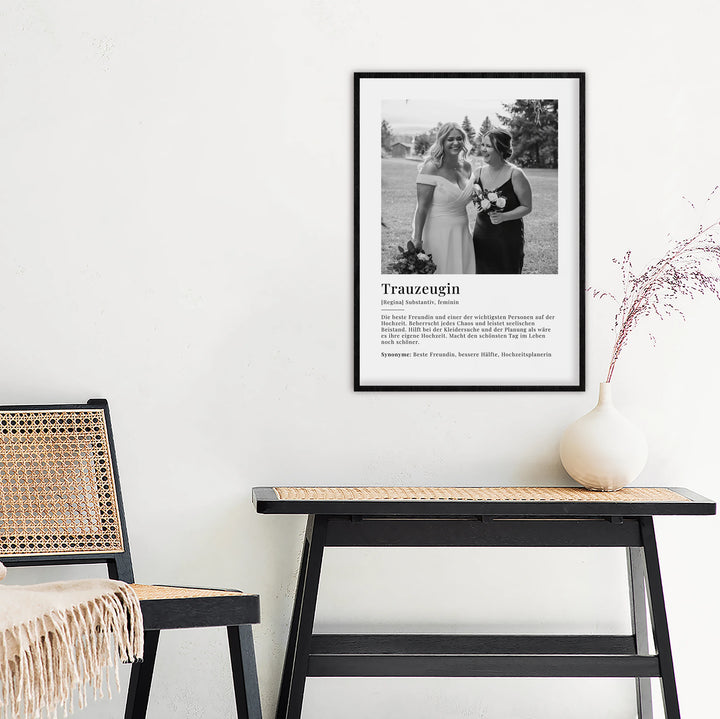 Fotoposter "Trauzeugin Definition"-1