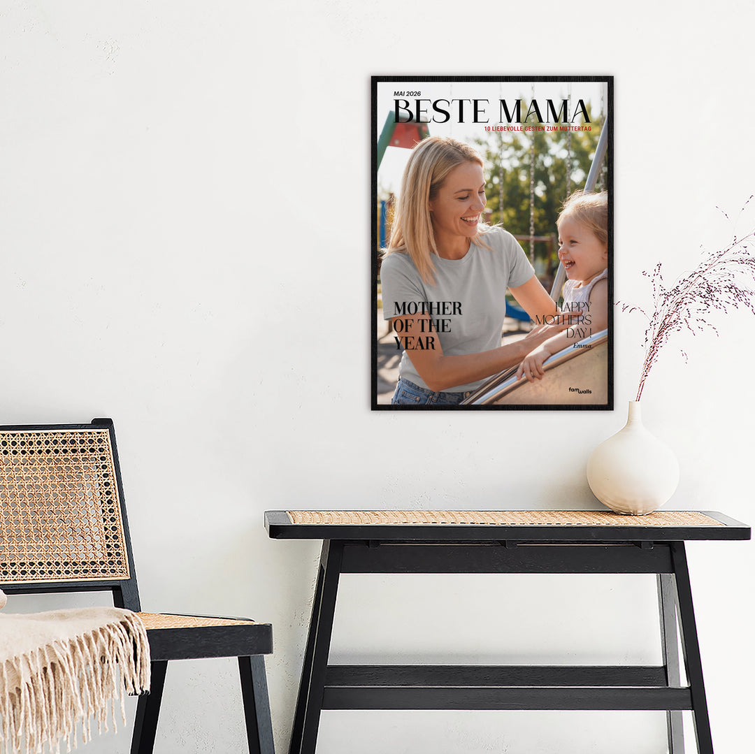 Personalisiertes Poster Magazin "Beste Mama"