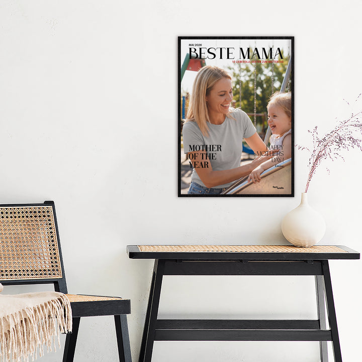 Personalisiertes Poster Magazin "Beste Mama"