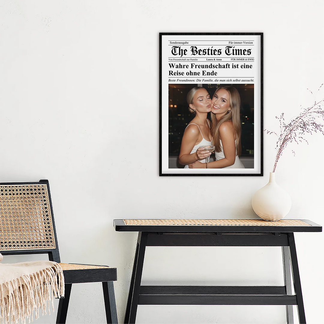 Personalisiertes Magazin Poster "Besties Times"