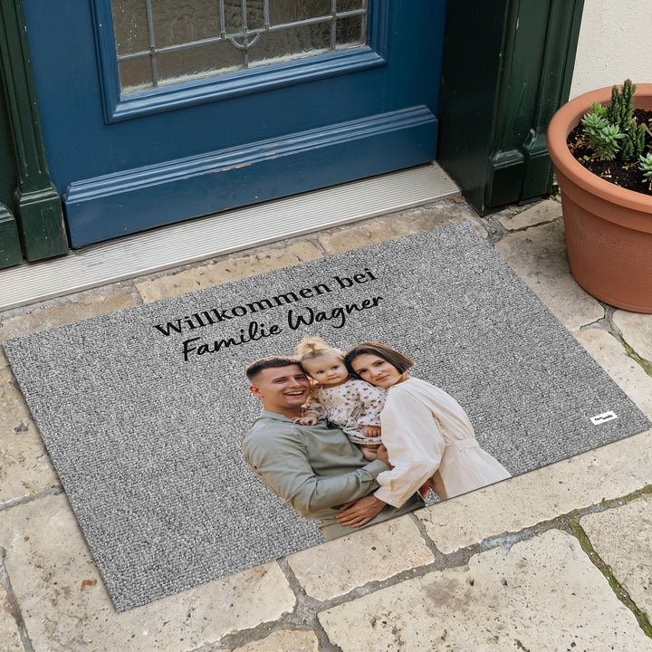 Personalisierte Fußmatte ''Foto & Text''