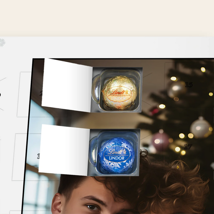 Personalisierter Lindor Adventskalender "Bruder"