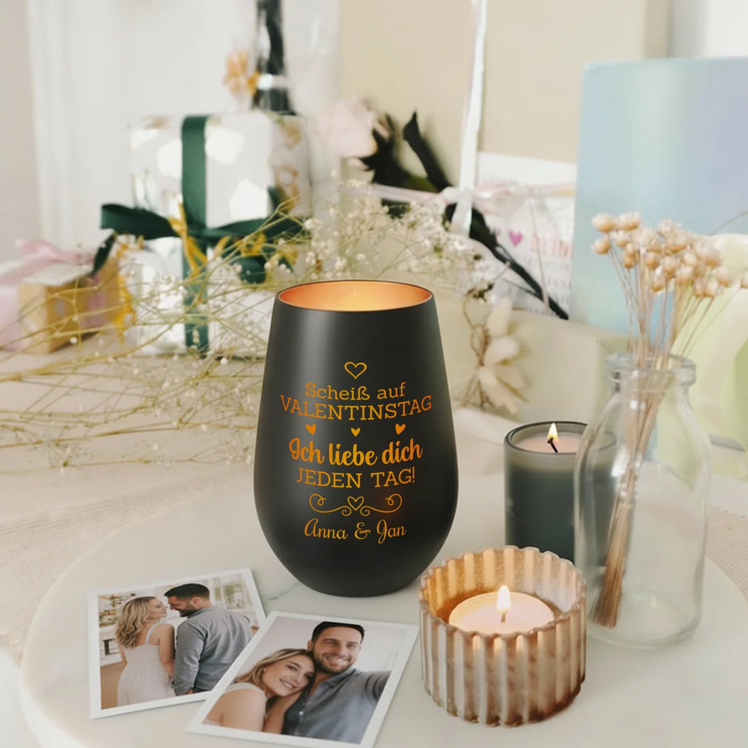 Personalisiertes Windlicht "Valentinstag"