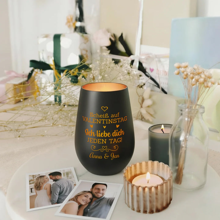 Personalisiertes Windlicht "Valentinstag"