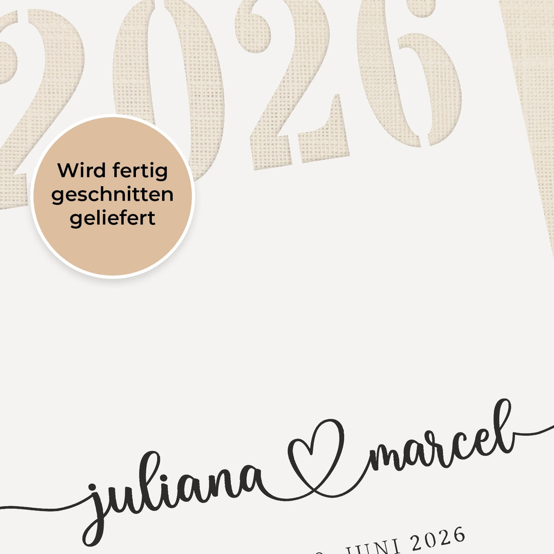 Personalisiertes Geldgeschenk zur Hochzeit "2026"