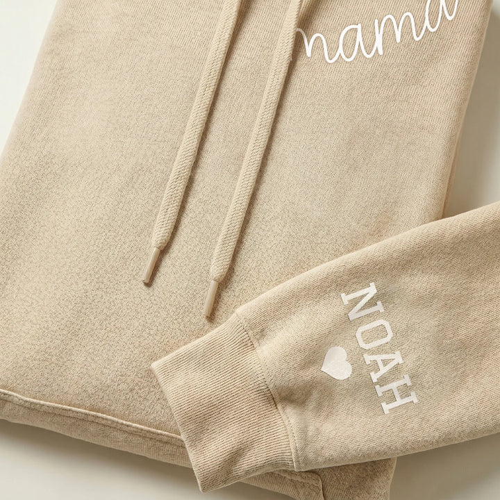 Personalisierter Hoodie “Für Mama” mit Ärmeldruck
