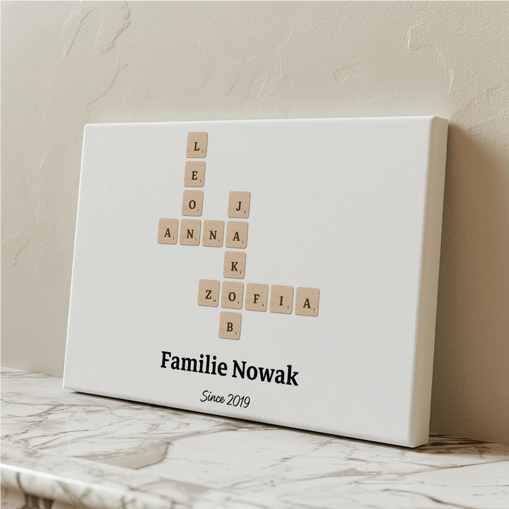 Personalisierte Leinwand "Scrabble" famwalls