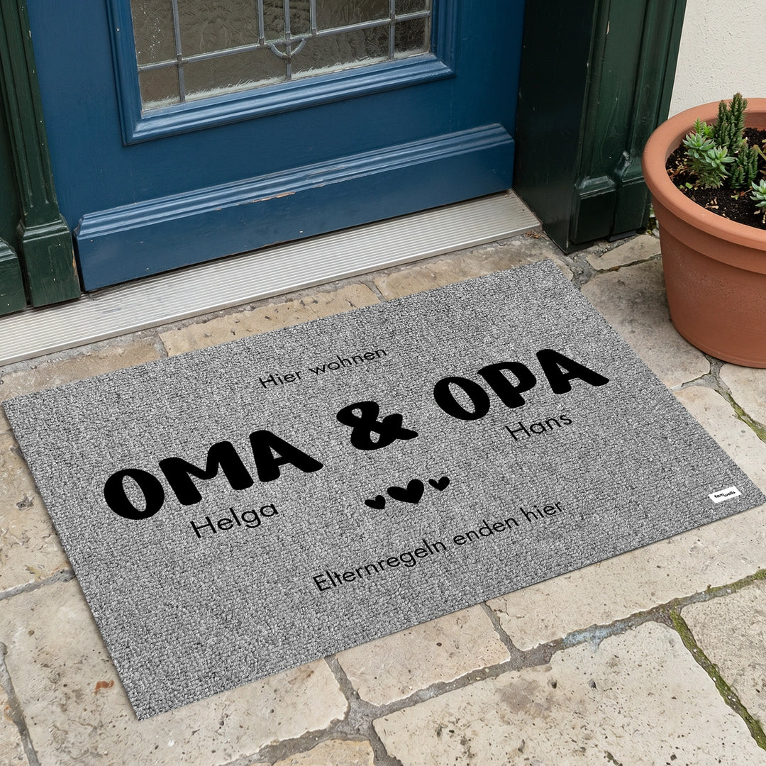 Personalisierte Fußmatte "Oma & Opa"