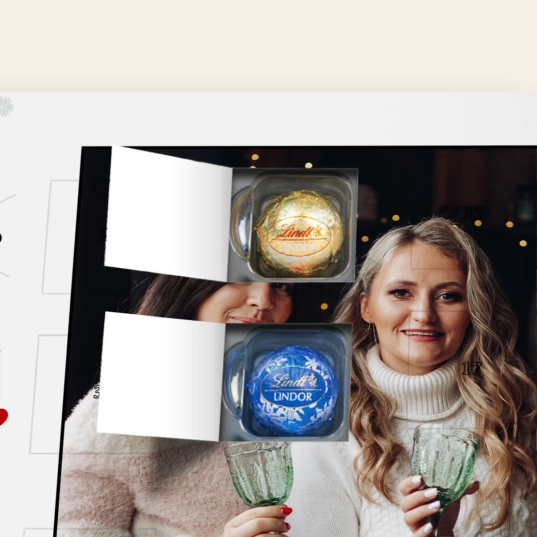 Personalisierter Lindor Adventskalender "Schwester"