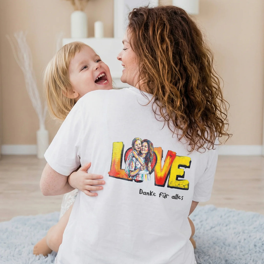 Personalisiertes Oversized T-Shirt Love "MAMA"
