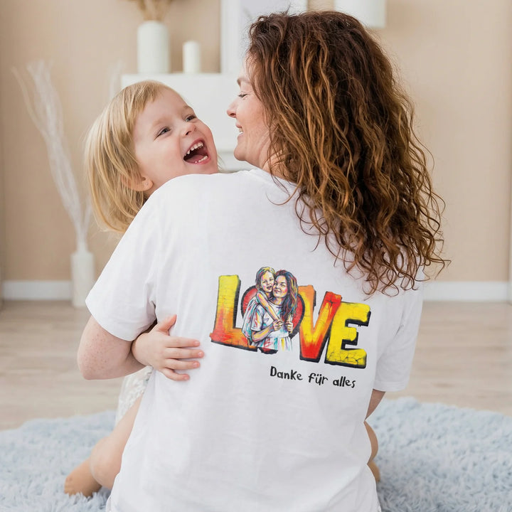 Personalisiertes Oversized T-Shirt Love "MAMA"