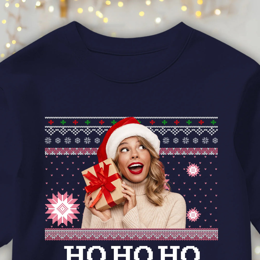 Personalisierter Christmas Sweater "Ho Ho Ho"