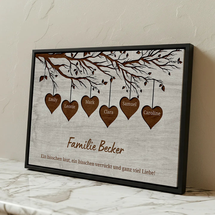 Personalisierte Leinwand "Unsere Familie"