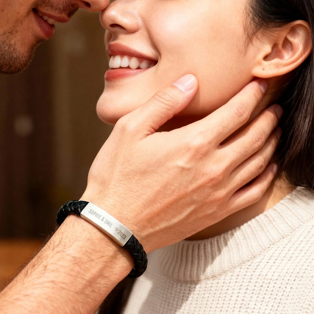 Personalisiertes Lederarmband "Partner"