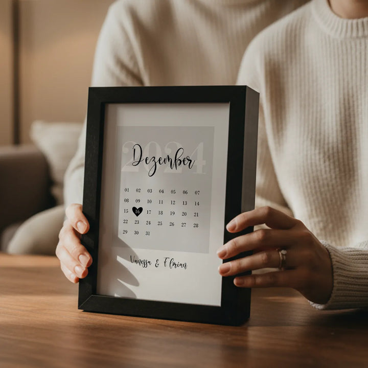 LED Bilderrahmen mit personalisiertem Bild "Our Special Date"