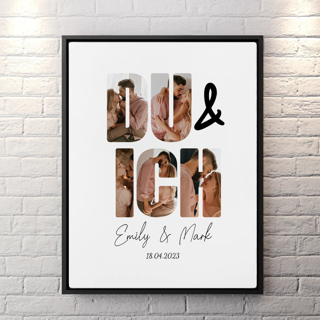 Personalisierte Leinwand "Du & Ich"