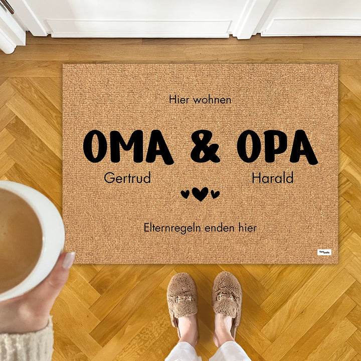 Personalisierte Fußmatte "Oma & Opa" famwalls