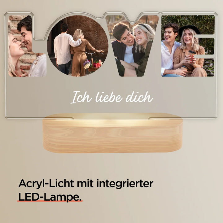 Personalisiertes Acryl-Licht ''Love'' | Nachtlicht, Dekolicht, Glowlight