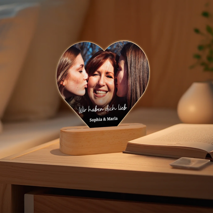 Personalisiertes Herz Glowlight "Mama" famwalls