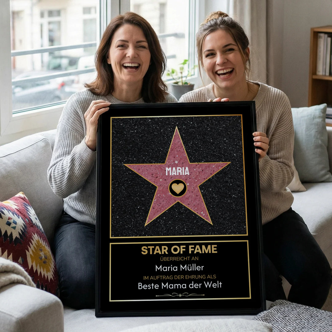 Personalisierte Leinwand "Star of Fame"