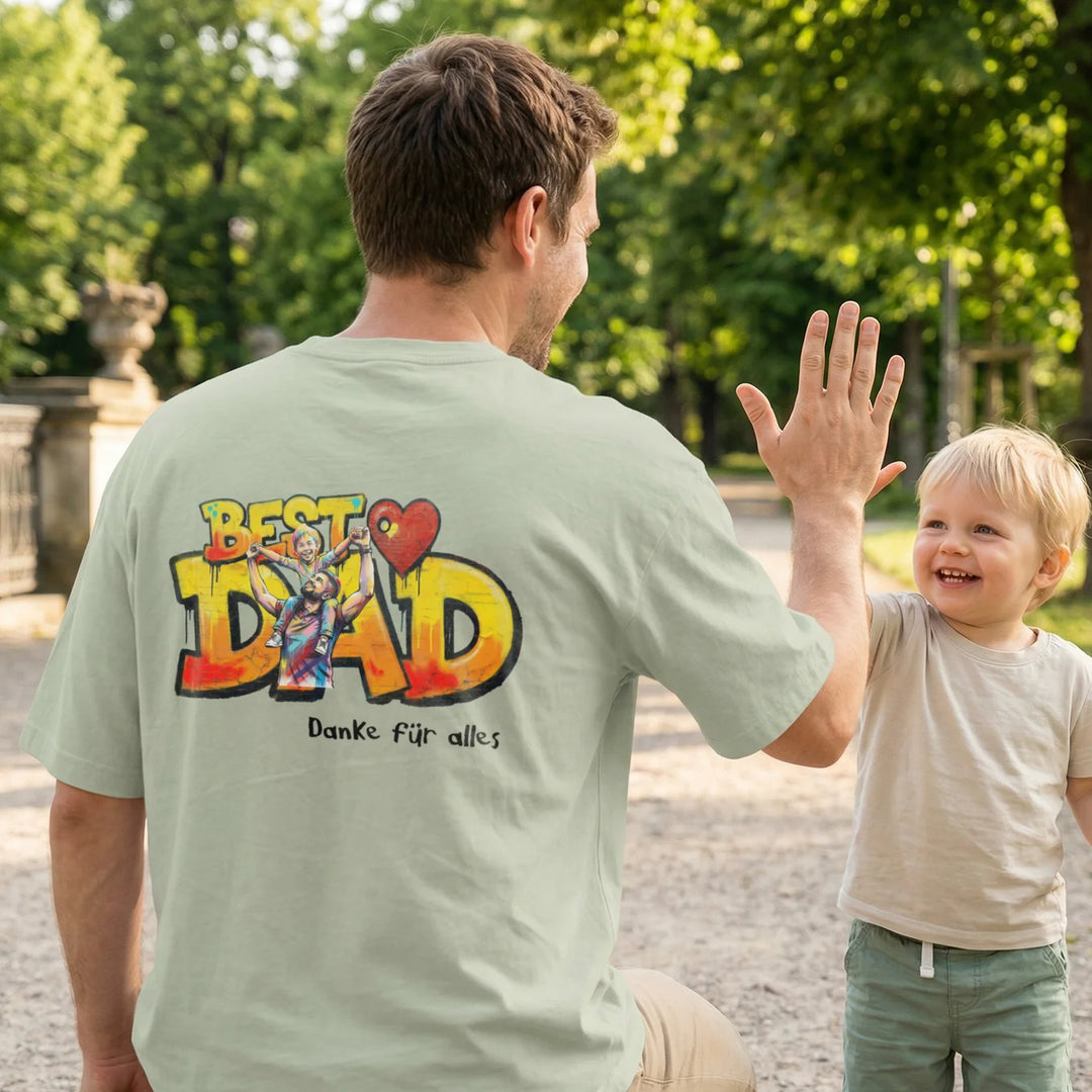 Personalisiertes Oversized T-Shirt Love "PAPA"
