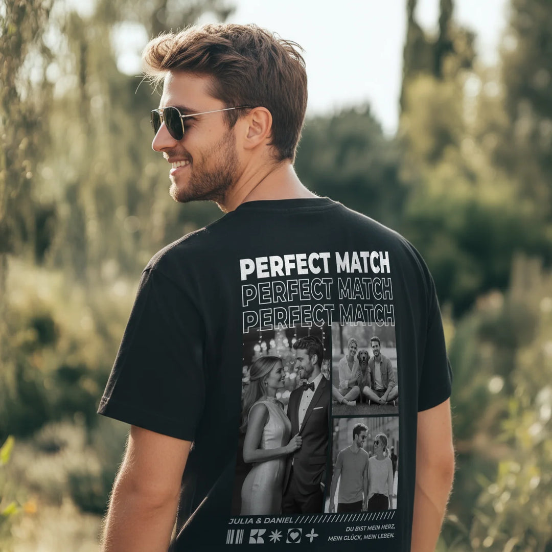 Personalisiertes Oversized T-Shirt "Perfect Match"