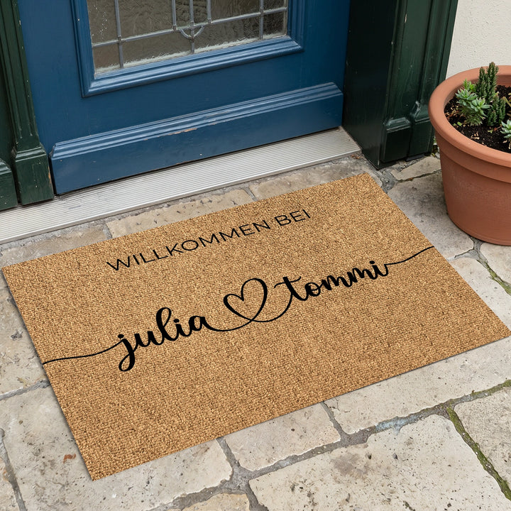 Personalisierte Fußmatte ''Eure Namen''